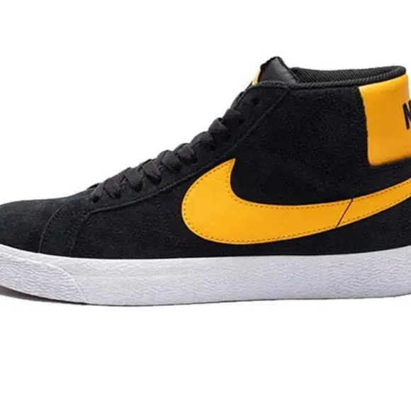 ZOOM BLAZER MID SB 'BLACK UNIVERSITY GOLD' - Picture 11 of 13